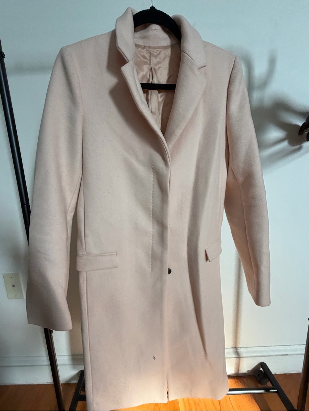 Zara Cream Single-Breasted Trench Coat size XS